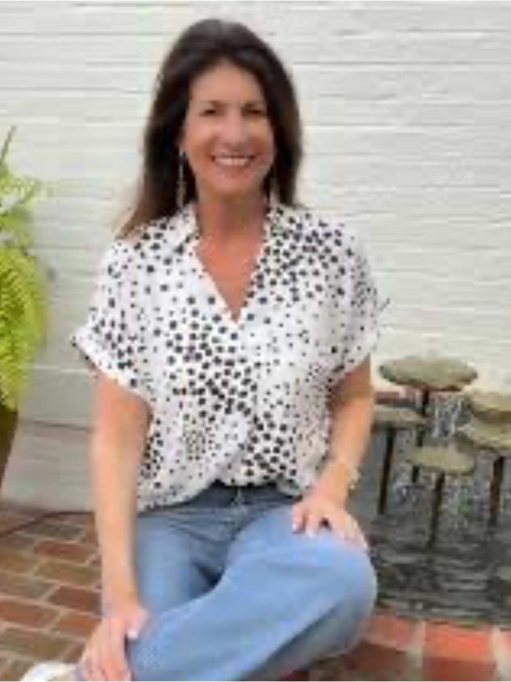CAbi White and Black Replay Top - Picture 2 of 6
